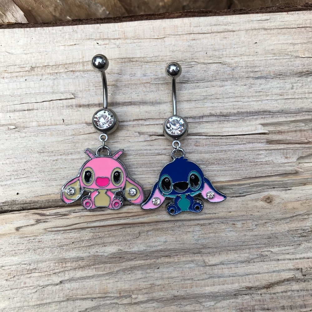 Stitch & Angel Belly Button Rings